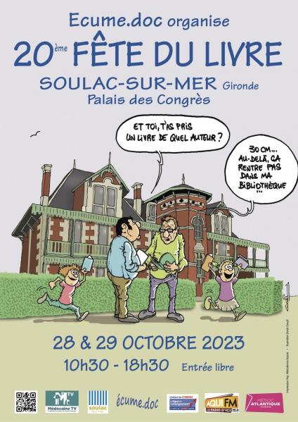 Affiche fete du livre de soulac sur mer 2023